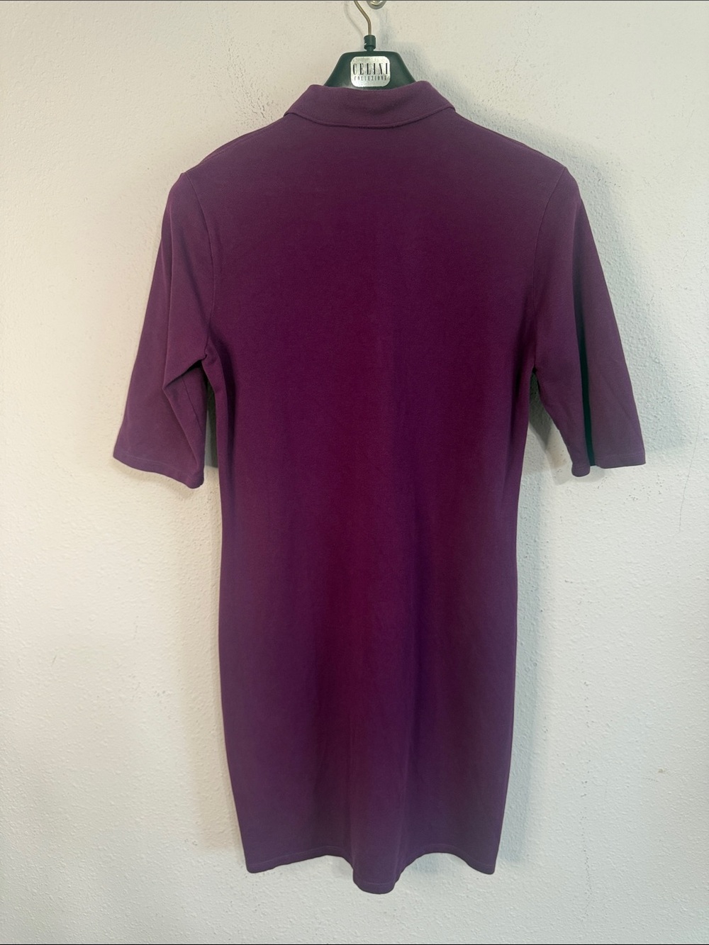 Lacoste Women Plum Purple Polo Shirt Dress Size 42/10 - Picture 7 of 9